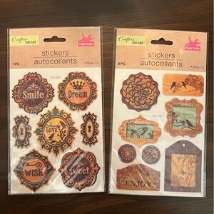 Decorative Magic On Sticker Set - Wooden Look